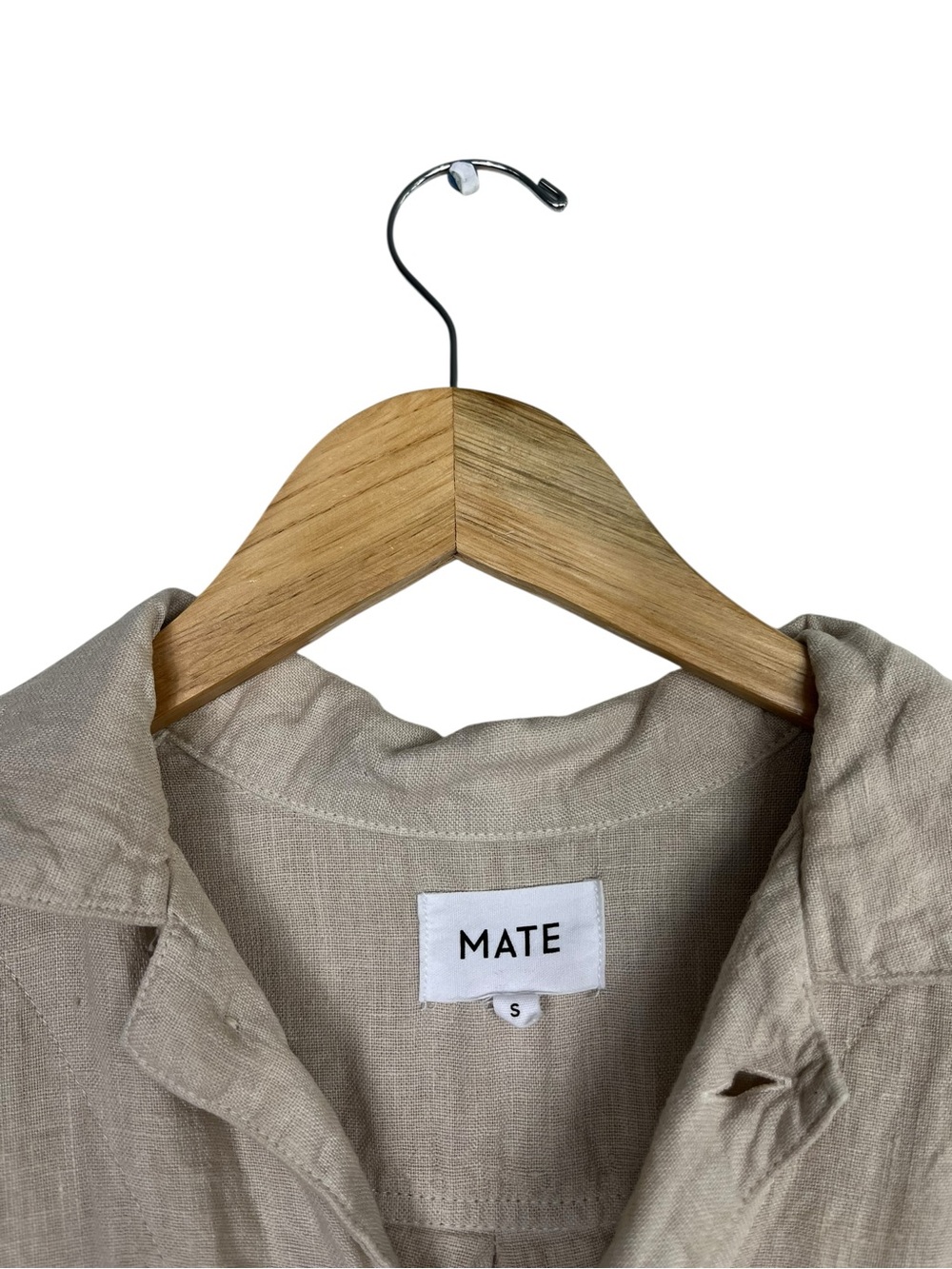 MATE the Label 100% Linen Romper Beige Small Travel Sustainable Utility USA made - Picture 5 of 8